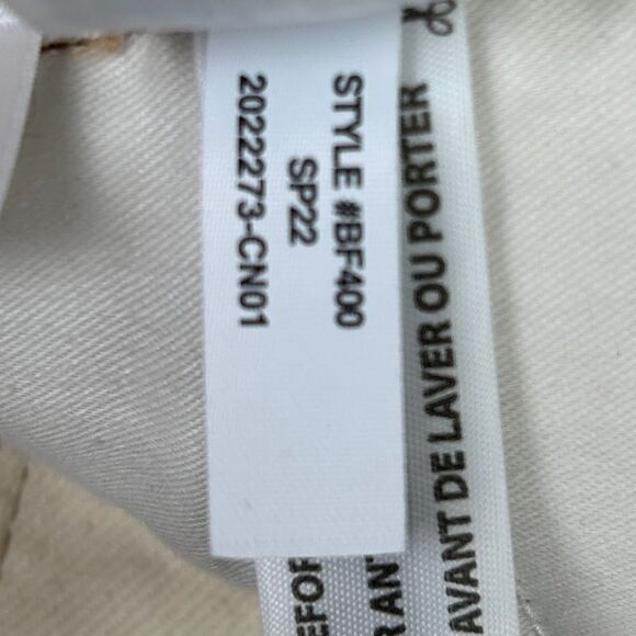 J Crew Mid Length Denim Bermuda Shorts Ecru Beige Cotton Denim Cut Offs Women 31 - Picture 12 of 13